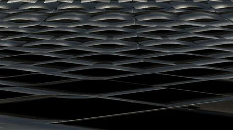 3D illustration graphics of abstract unique pattern metallic structure. イラスト素材