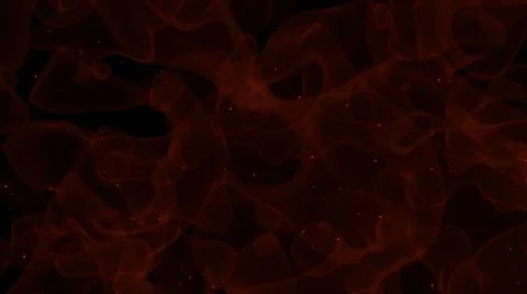 3D illustration graphics of red fire foggy atmosphere with small fire particles. Illustrazione stock