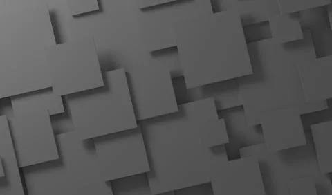 3d illustration gray background with flat squares at different levels Stock Illustration