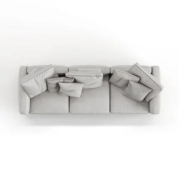 3D illustration of a gray comfortable soft couch sofa Stock Illustration