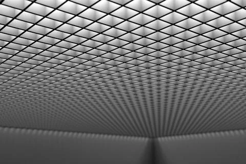 3d illustration gray  pattern, cell in geometric ornamental style from stripe Stock Illustration