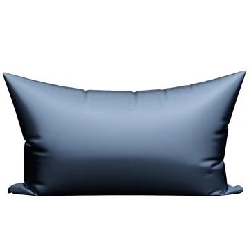 3d illustration of gray rectangular pillow  on  white isolated background Stock Illustration