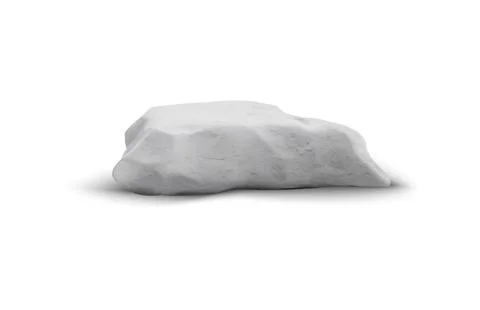 3D illustration of a gray stone block on an isolated background. Stock Illustration