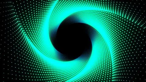 3d Illustration, Green dots lined up in lines It was put together until it wa Illustration