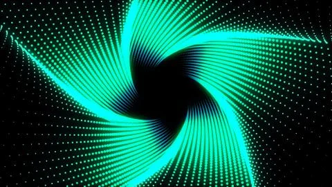 3d Illustration, Green dots lined up in lines It was put together until it wa Illustration