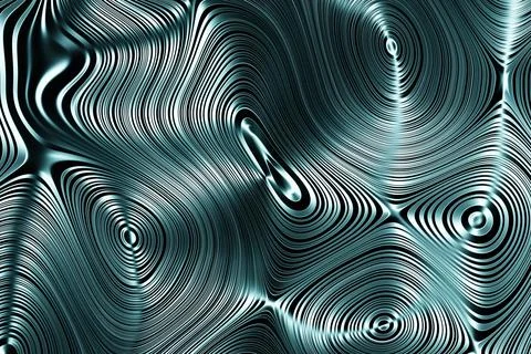 3D illustration of a  green hypnotic pattern.  Abstract   gold background wit Stock Illustration