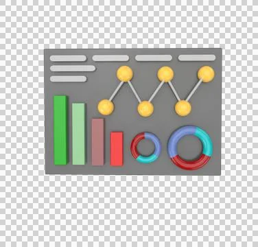 3d Illustration Growing bars and rising arrow. progress, Charts and diagrams, Stock Illustration