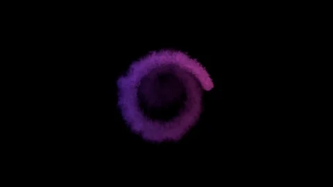 3D illustration of a growing ring of smoke Stock Footage 116876185