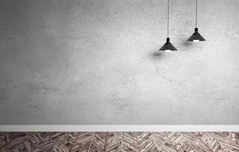 3d illustration of grungy interior. Stock Illustration