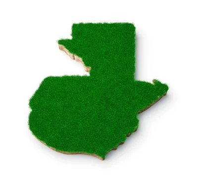 3D illustration of the Guatemala Map isolated on a white background Illustrazione stock
