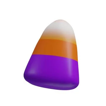 3D illustration of a Halloween candy corn Stock Illustration