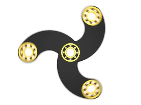 3d illustration of hand spinner Stock Illustration