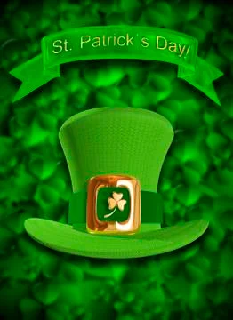 3d illustration with Hat Patrick Stock Illustration