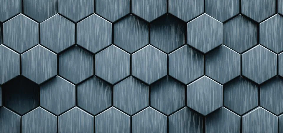 3D Illustration. Hexagonal abstract background. Illustrazione stock