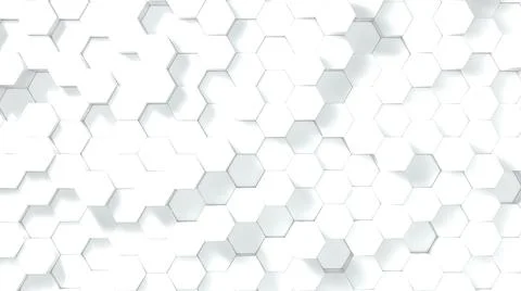 3D illustration of a hexagonal pattern Stock Illustration