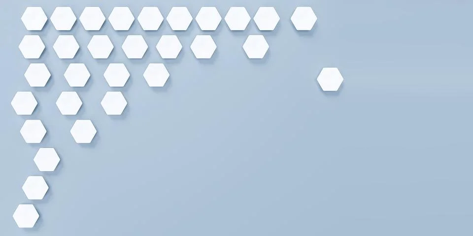 3d illustration of a hexagonal shapes background Illustrazione stock