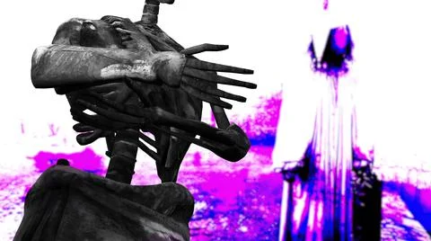 3d illustration - Horror Zombie With Effects Stock Illustration