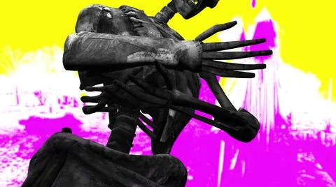 3d illustration - Horror Zombie With Effects Stock Illustration