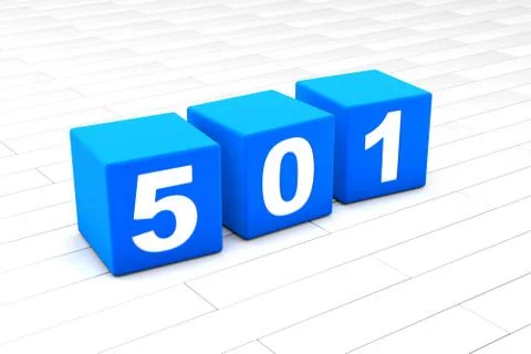 3D illustration of the HTML error Code 501 Stock-Illustration