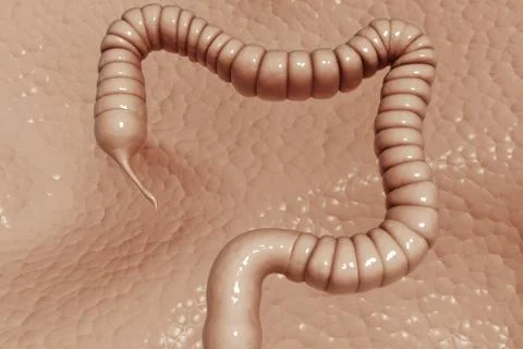 3d illustration of Human colon イラスト素材