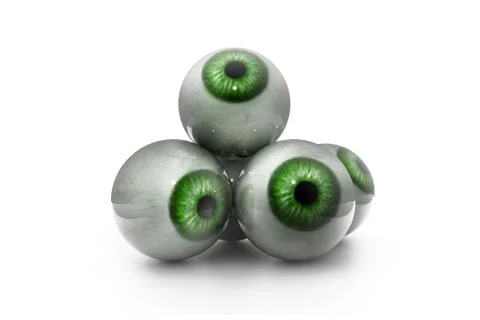 3d illustration of human eye in white background. Stock Illustration