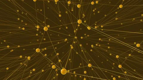 3d illustration of hundreds of points connected to each other with lines イラスト素材