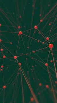 3d illustration of hundreds of points connected to each other with lines 스톡 일러스트