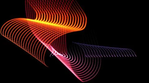 3d illustration - Hypnotic grid of lines creates geometric patterns. Computer Stock Illustration