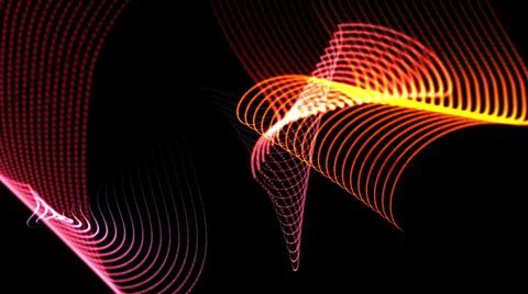 3d illustration - Hypnotic grid of lines creates geometric patterns. Computer Illustrazione stock