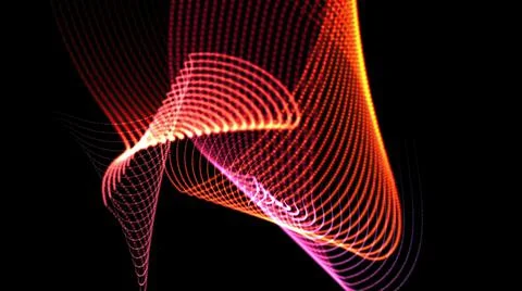 3d illustration - Hypnotic grid of lines creates geometric patterns. Computer Stock Illustration