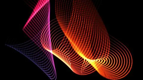 3d illustration - Hypnotic grid of lines creates geometric patterns. Computer Stock Illustration