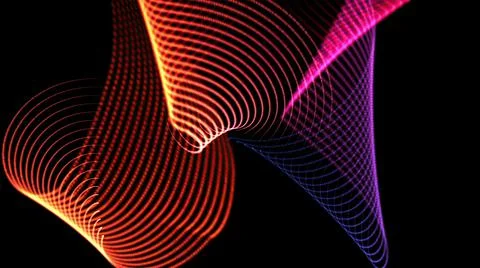 3d illustration - Hypnotic grid of lines creates geometric patterns. Computer Illustrazione stock