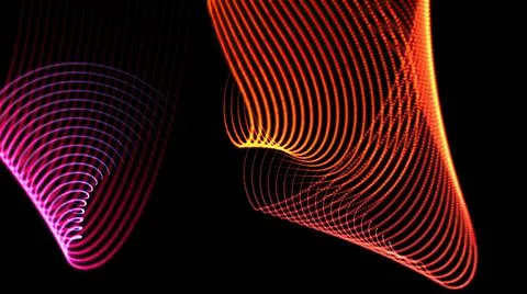3d illustration - Hypnotic grid of lines creates geometric patterns. Computer Illustrazione stock