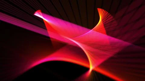 3d illustration - Hypnotic grid of lines creates geometric patterns. Computer Stock Illustration