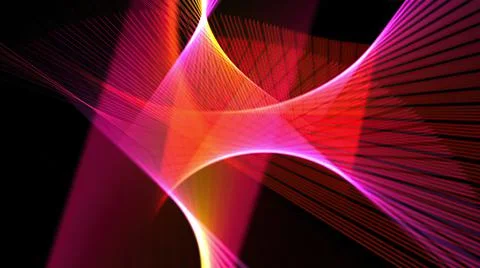 3d illustration - Hypnotic grid of lines creates geometric patterns. Computer Stock Illustration