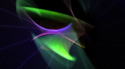 3d illustration - Hypnotic grid of lines creates geometric patterns. Computer Stock Illustration