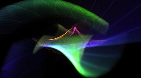 3d illustration - Hypnotic grid of lines creates geometric patterns. Computer Stock Illustration