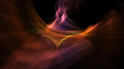 3d illustration - Hypnotic grid of lines creates geometric patterns. Computer Illustrazione stock