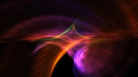 3d illustration - Hypnotic grid of lines creates geometric patterns. Computer Stock Illustration