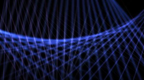 3d illustration - Hypnotic grid of lines creates geometric patterns. Computer Stock Illustration