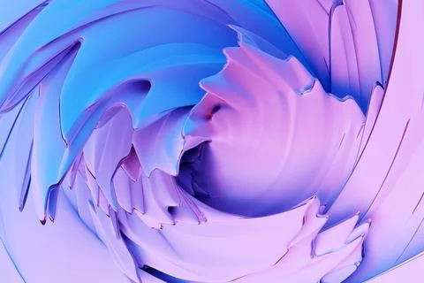 3D illustration of a hypnotic pattern.  Abstract purple with pink background  Stock Illustration