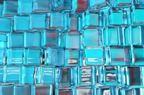 3d illustration of ice surface with window and light reflexion background Stock Illustration
