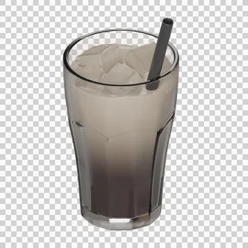 3D illustration of iced coffee Stock Illustration