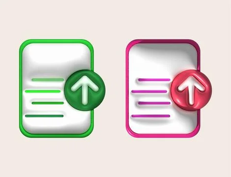 3d illustration icon data upload data loading symbol. Stockillustratie