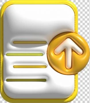 3d illustration icon data upload data loading symbol. Illustrazione stock