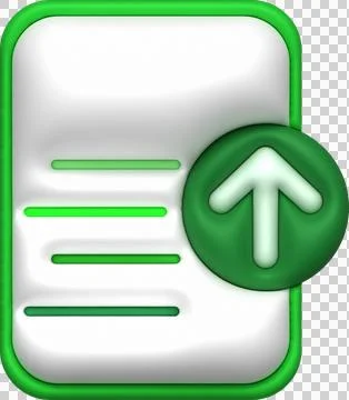 3d illustration icon data upload data loading symbol. Stock Illustration