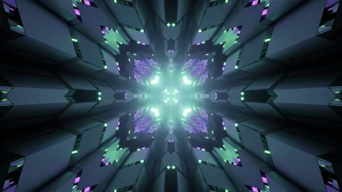 3d illustration of illuminated ornamental pattern in motion Stock Footage 160820050