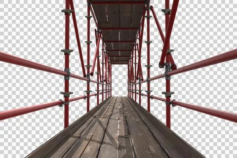 3d illustration of incomplete building Stock Illustration