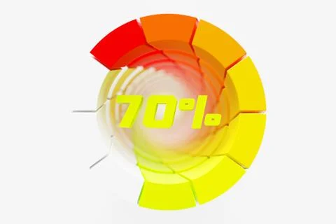 3d illustration of an indicator showing high risk. Normal  risk concept on  s Stock Illustration