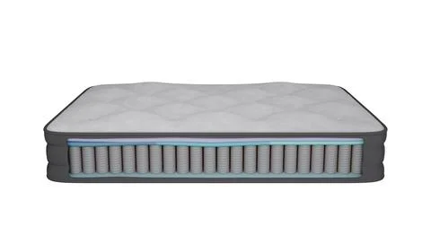 3d illustration of the inner part of the rectangular mattress composition Stock Illustration